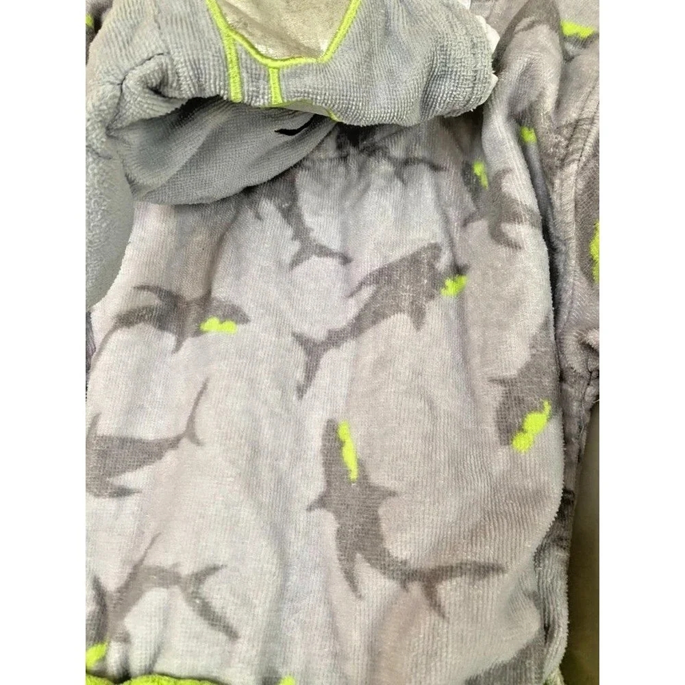 St. Eve Gray Shark Bath, Beach, Pool Terry Cloth Cover-Up Robe Size 10-12 (6-8)*